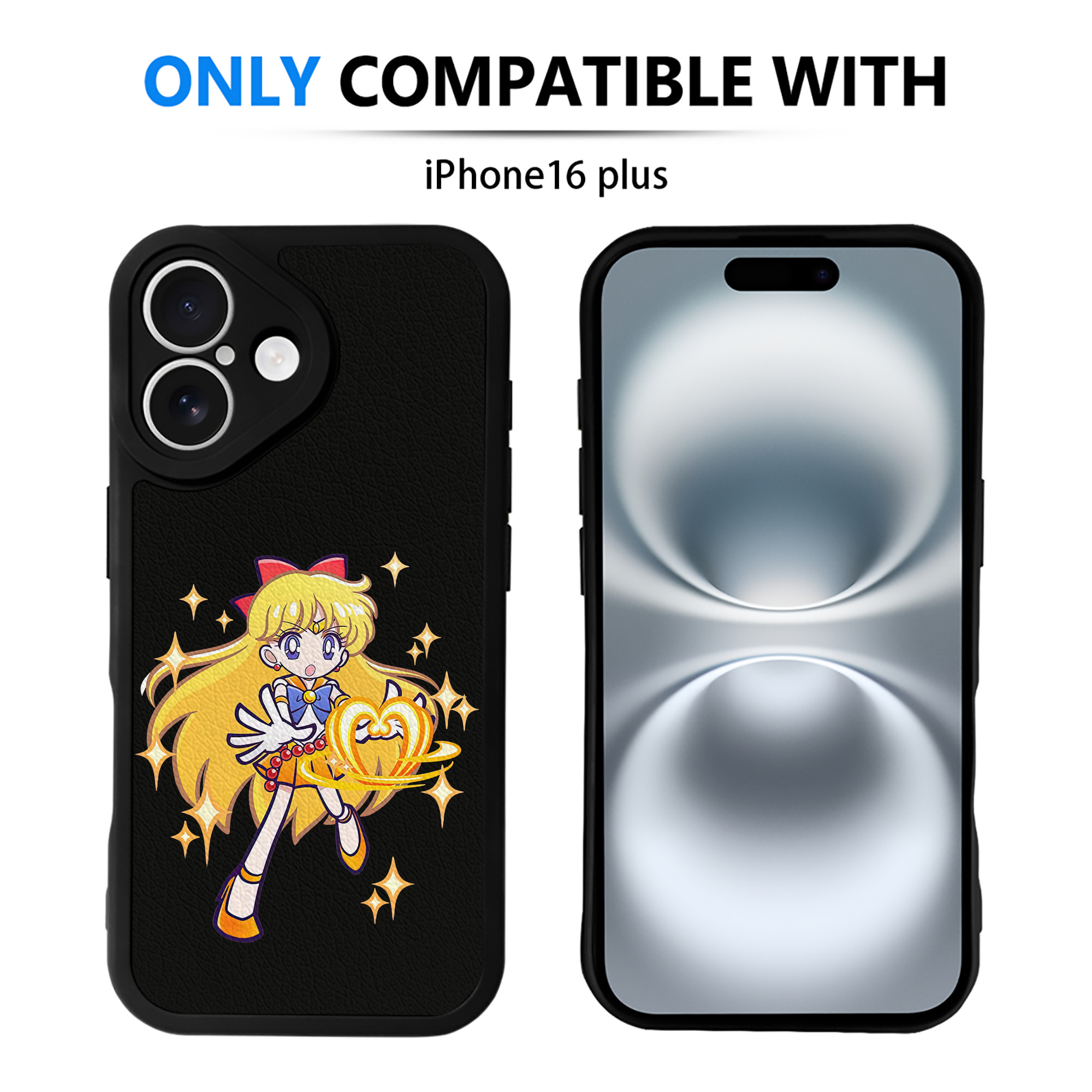 （画像用） 美少女戦士セーラームーン 愛野 美奈子 あいの みなこ Sailor Moon Aino Minako 【iPhone 16シリーズ対応】シリコンスマホケース（レザー調） 材質：シリコン